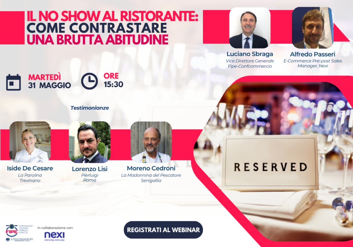 WEBINAR – IL NO SHOW AL RISTORANTE