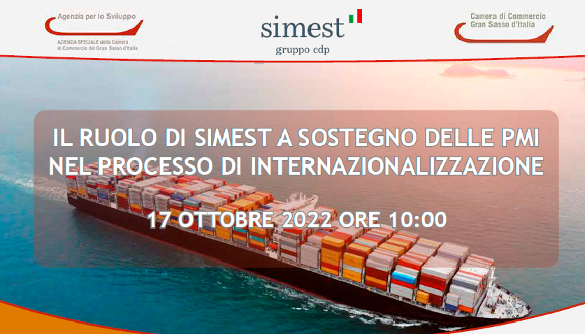 cciaa seminario gratuito: “IL RUOLO DI SIMEST NEL PROCESSO DI INTERNAZIONALIZZAZIONE DELLE PMI”