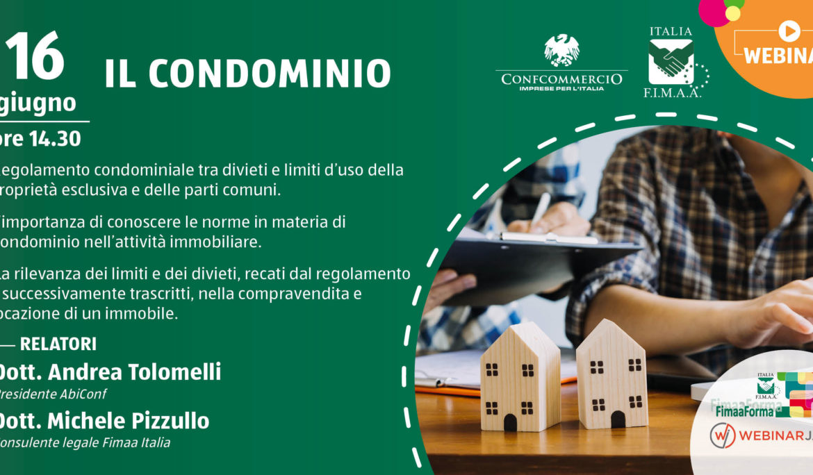 Il condominio | venerdì 16.06 webinar FIMAA FORMA ore 14.30