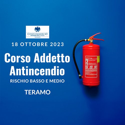 CORSO ADDETTO ANTINCENDIO – 18 Ottobre 2023