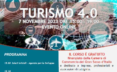 APERTE LE ISCRIZIONI ALSEMINARIO TECNICO GRATUITO: TURISMO 4.0