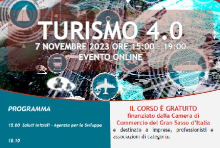 APERTE LE ISCRIZIONI ALSEMINARIO TECNICO GRATUITO: TURISMO 4.0