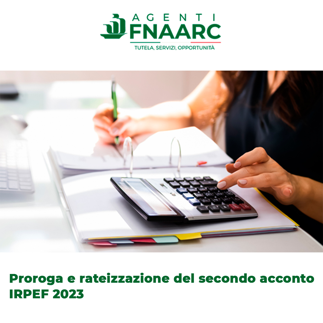 Proroga e rateizzazione del secondo acconto IRPEF 2023