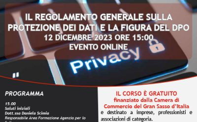 SEMINARIO TECNICO: “Regolamento Generale sulla Protezione dei Dati e la figura del DPO”