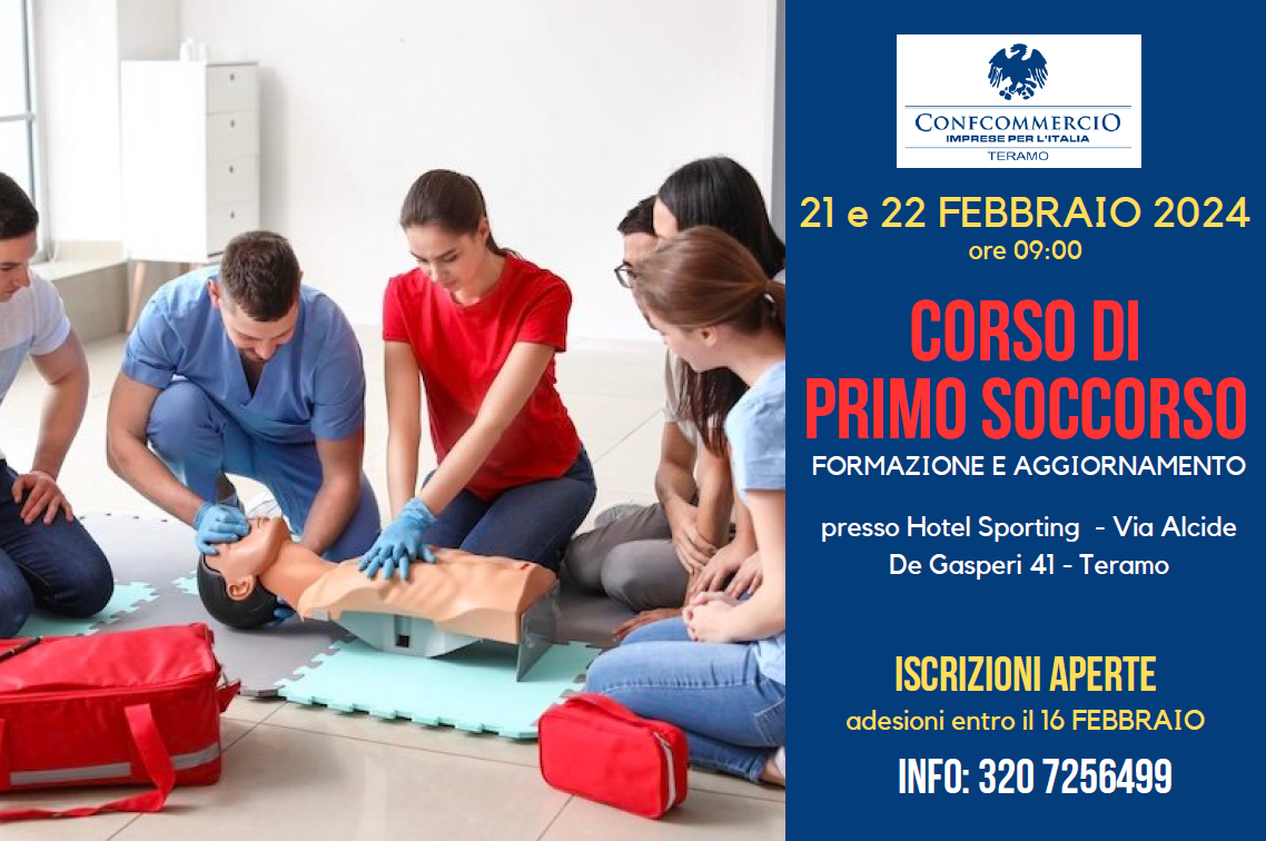 corso di primo soccorso 21 e 22 febbraio 2024