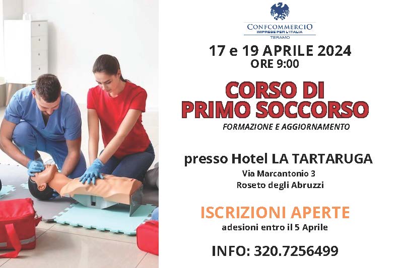 corso di primo soccorso 17 e 19 aprile