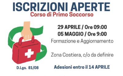 Corso di primo soccorso 2025 – ISCRIZIONI APERTE