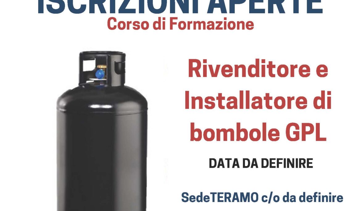 Corso di formazione per “installatori e rivenditori di bombole di GPL” 2025