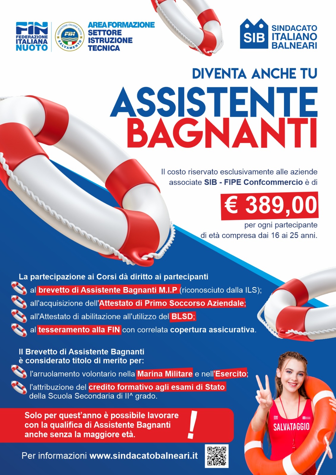 Assistente Bagnanti – Circolare Protocollo SIB e FIN