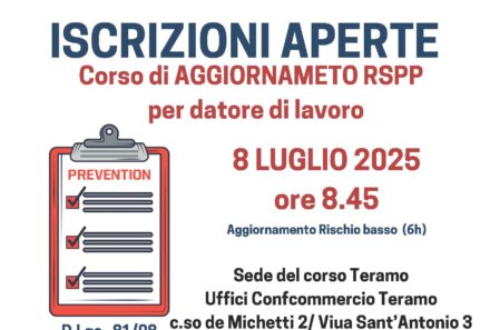 Corso di aggiornamento RSPP – 8 Luglio 2025