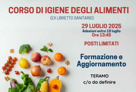 corso igiene degli alimenti ex libretto sanitario 29 luglio 2025