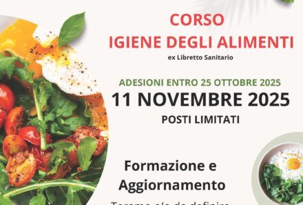corso igiene degli alimenti ex libretto sanitario 11 novembre 2025