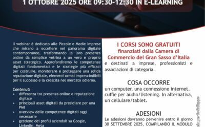 Webinar | Competenze digitali e gestione della digital reputation per le pmi