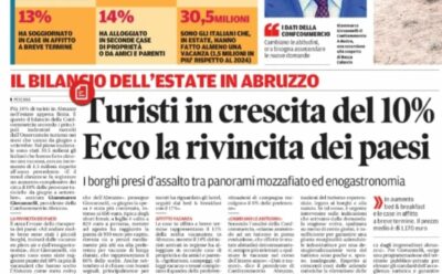 Turisti in crescita del 10% in Abruzzo