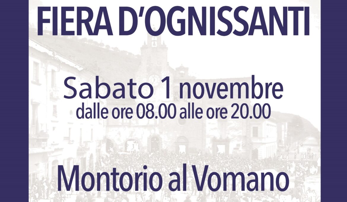 Fiera d’ognissanti Montorio al Vomano Sabato 1 Novembre