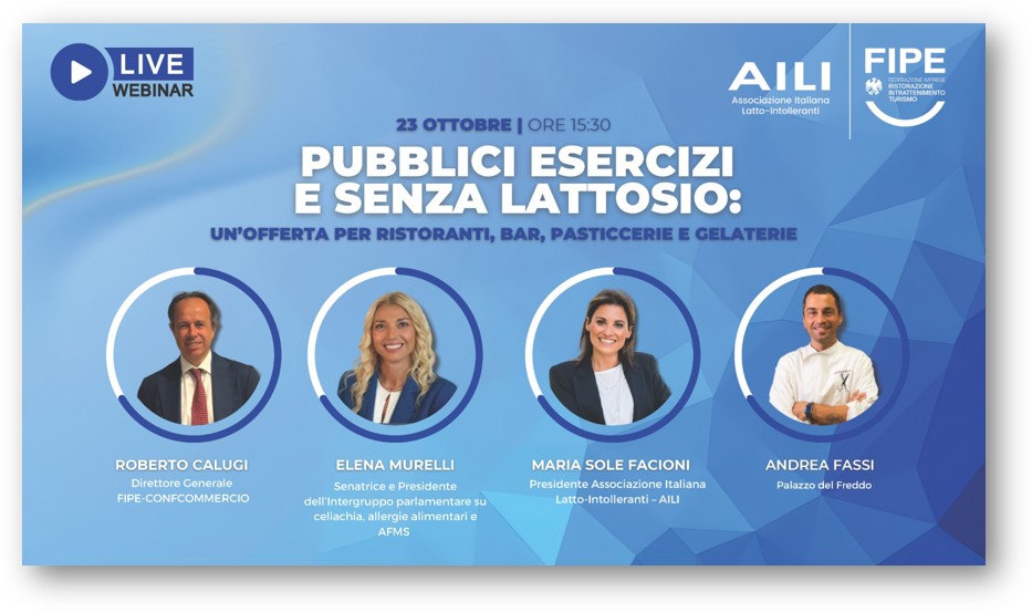 Webinar | Pubblici Esercizi e senza lattosio: un’offerta per ristoranti, bar, pasticcerie e gelaterie | Giovedì 23 ottobre ore 15.30