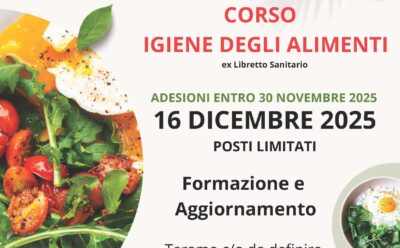 corso igiene degli alimenti ex libretto sanitario 16 novembre 2025