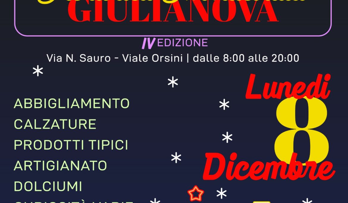 Fiera dell’immacolata Giulianova IV Edizione – Lunedì 8 dicembre 2025