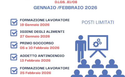 CORSI IN PARTENZA D.LGS. .81/08 GENNAIO /FEBBRAIO 2026