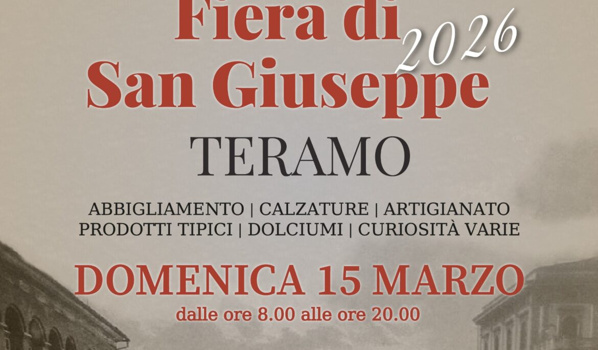 Fiera di San Giuseppe Teramo – Domenica 15 Marzo 2026