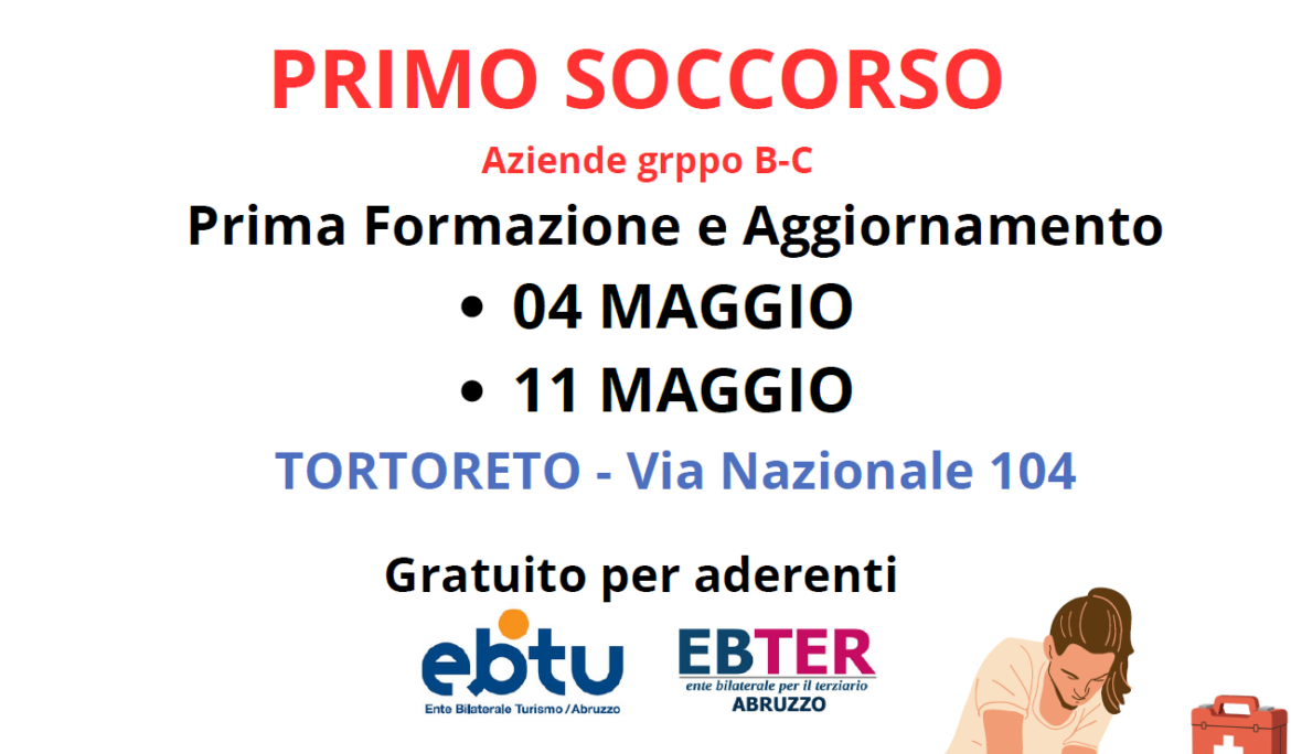 Corso primo soccorso 4 Maggio e 11 Maggio – Tortoreto