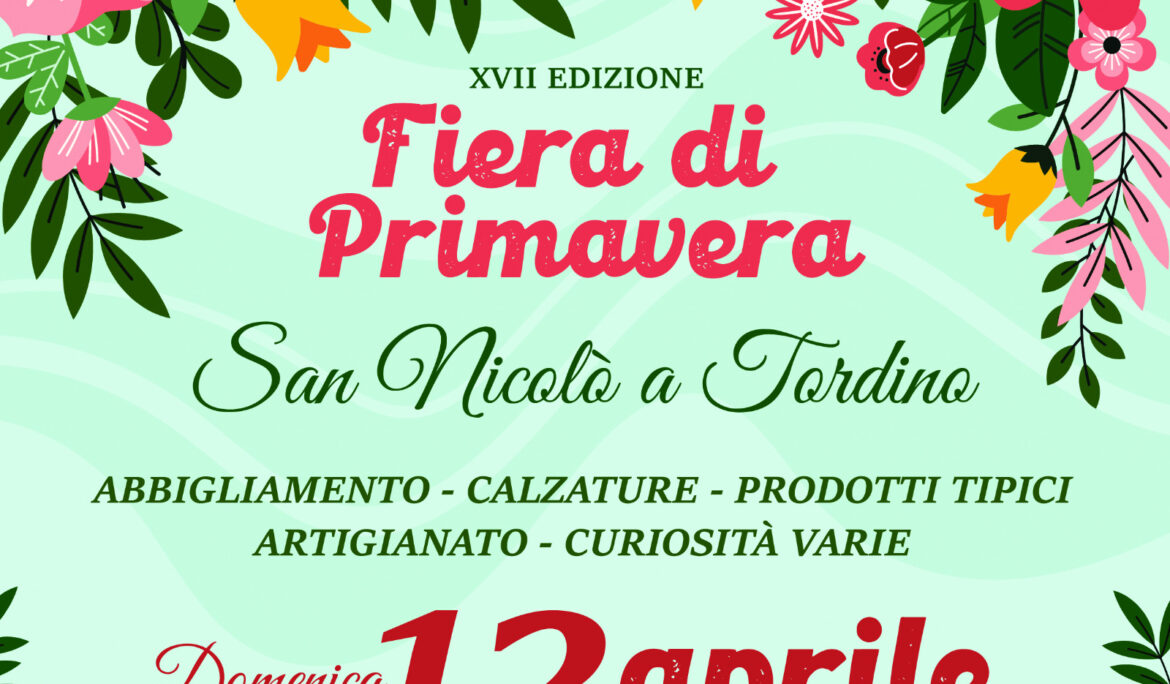 Fiera di Primavera XVII Edizione San Nicolo a Tordino – 12 Aprile 2026