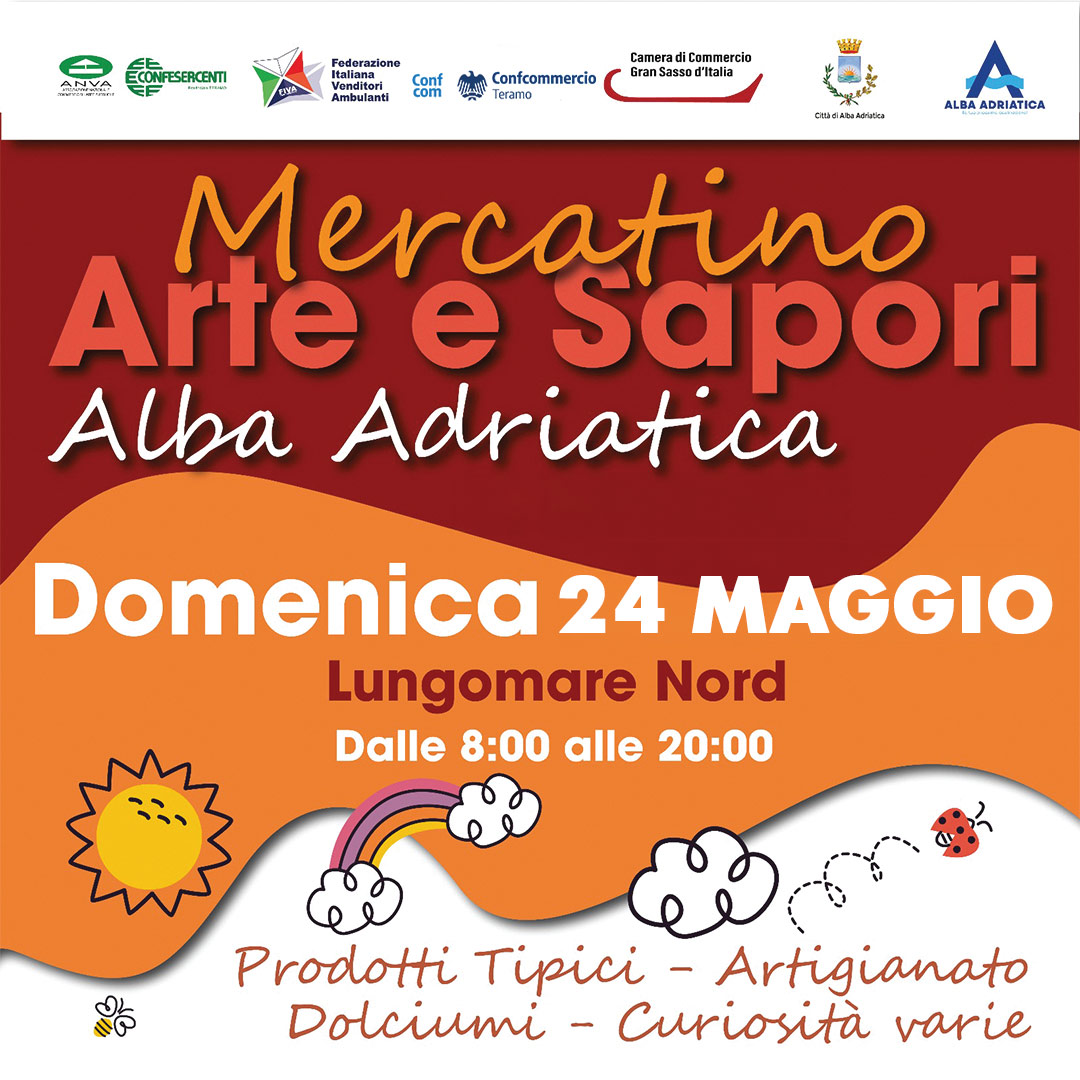 Mercatino Arte e Sapori Alba Adriatica – Domenica 24 Maggio 2026