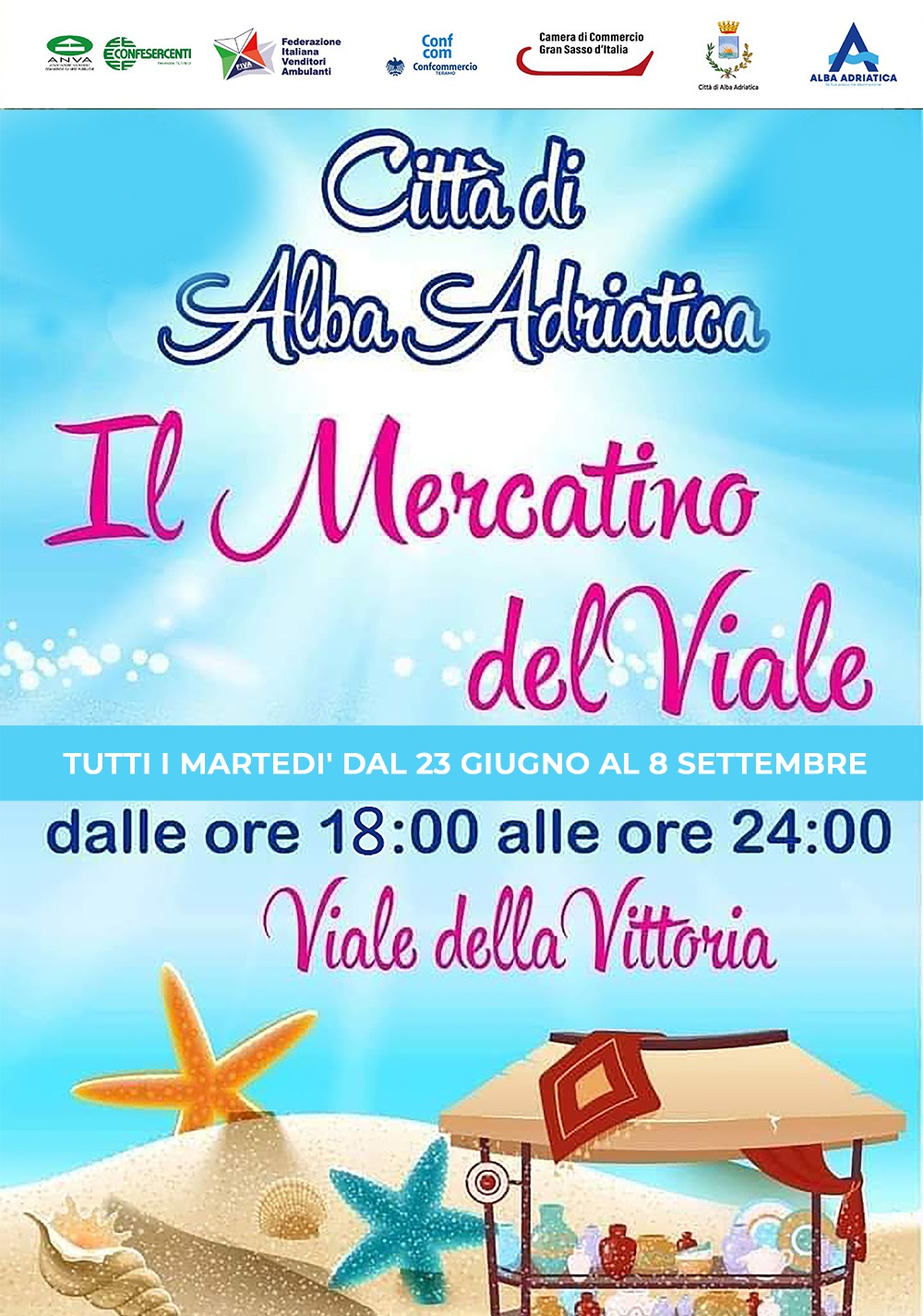 Il mercatino del Viale Alba Adriatica 2026