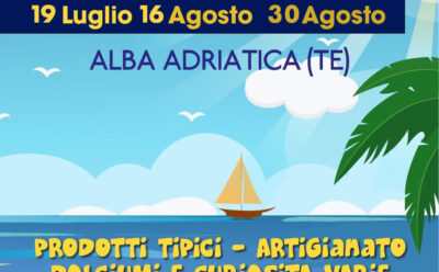 Mercatino del Sole – Alba Adriatica  Domenica 5 luglio – 19 luglio – 16 agosto – 30 agosto