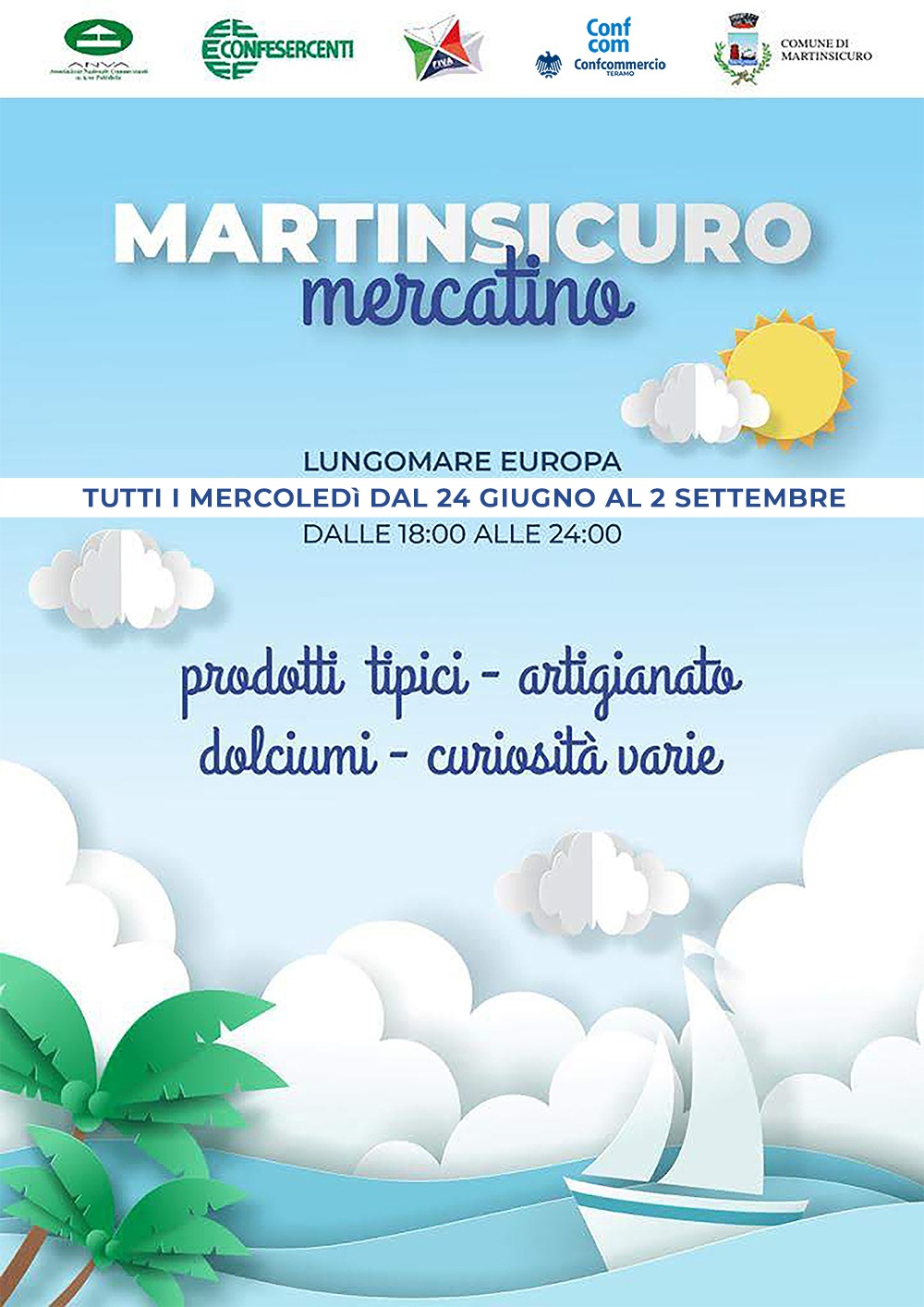 Martinsicuro Mercatino – dal 24 giugno al 2 settembre sul Lungomare Europa
