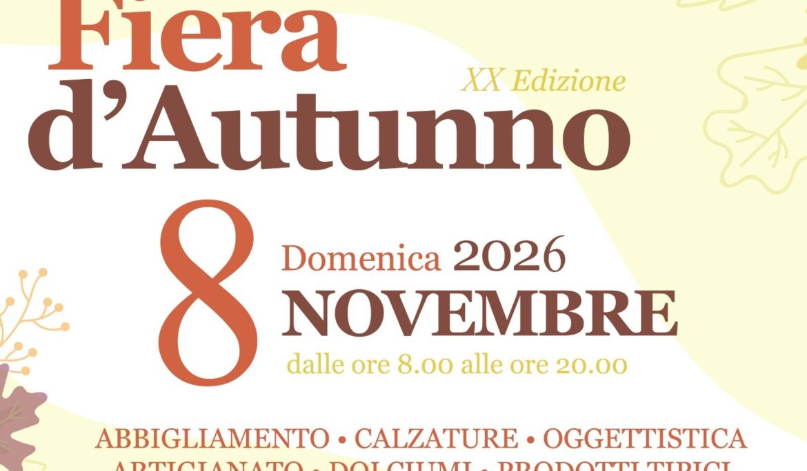 Fiera d’autunno 8 novembre 2026 – San nicolò a tordino